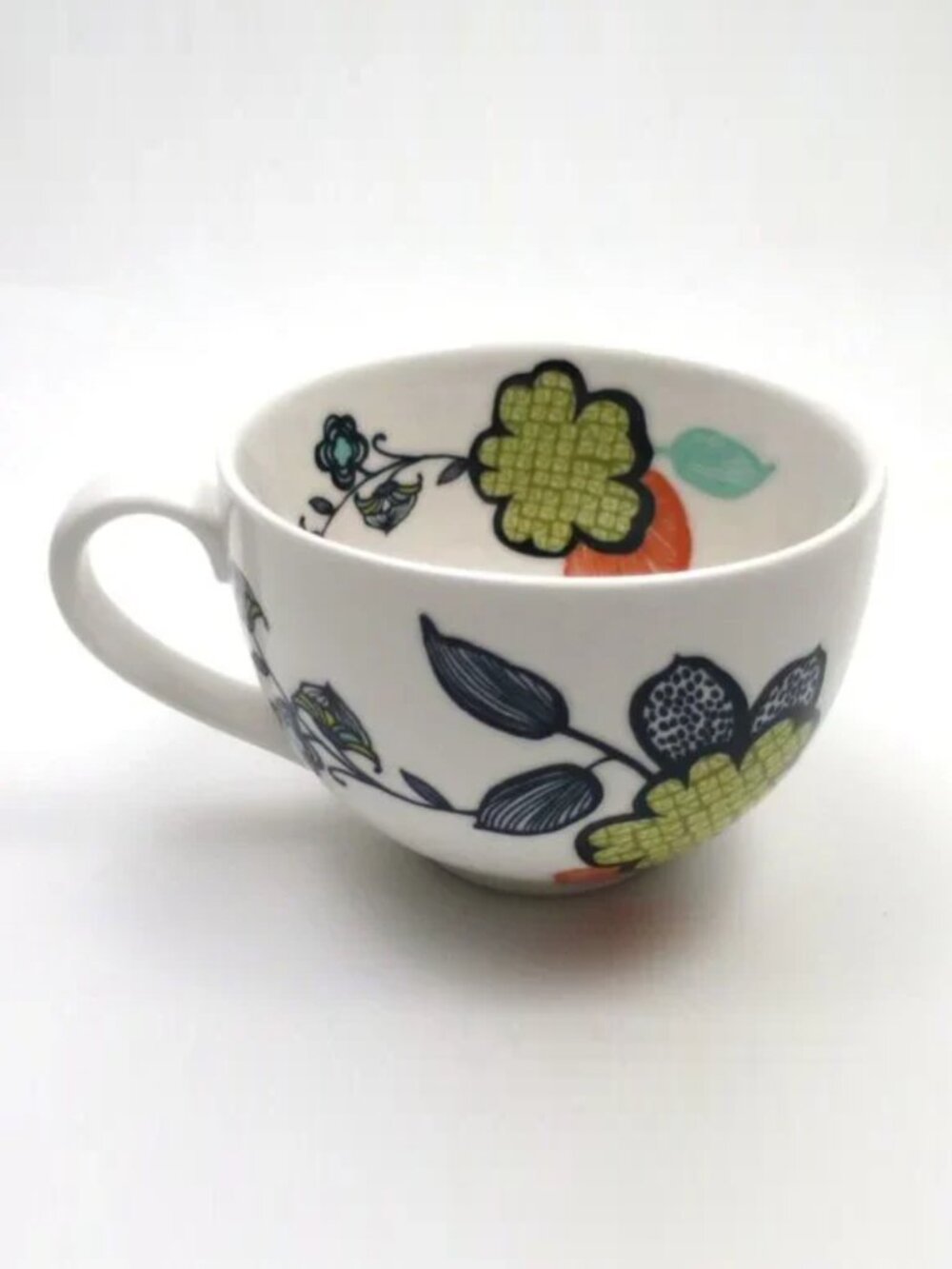 Anthropologie Large Floral Mug / Teacup